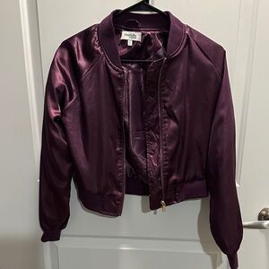 Charlotte Russe Deep Purple Bomber Jacket
